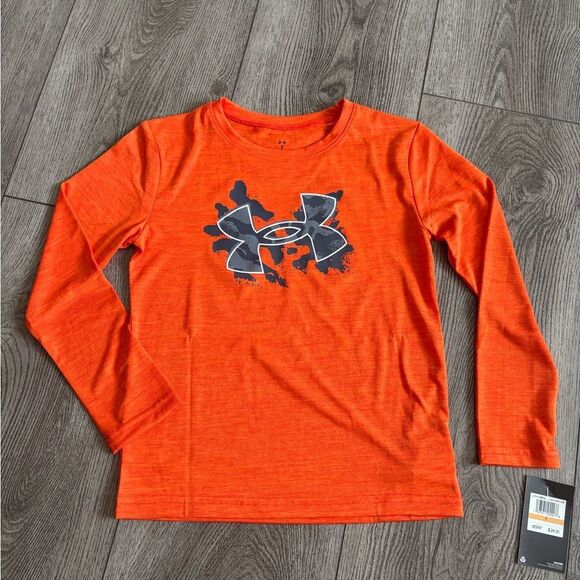 Under Armour Orange Long Sleeve Performance Tee - Picture 1 of 4
